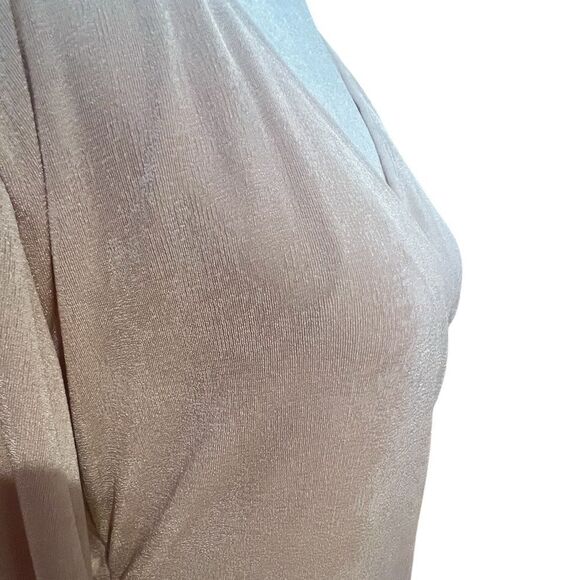 NWT l*space women's melissa dress size xl in light pink shimmer w/ ruched‎ side - Picture 10 of 14